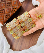 Zircon openable bangle pair
