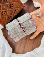 Zircon openable bangle pair