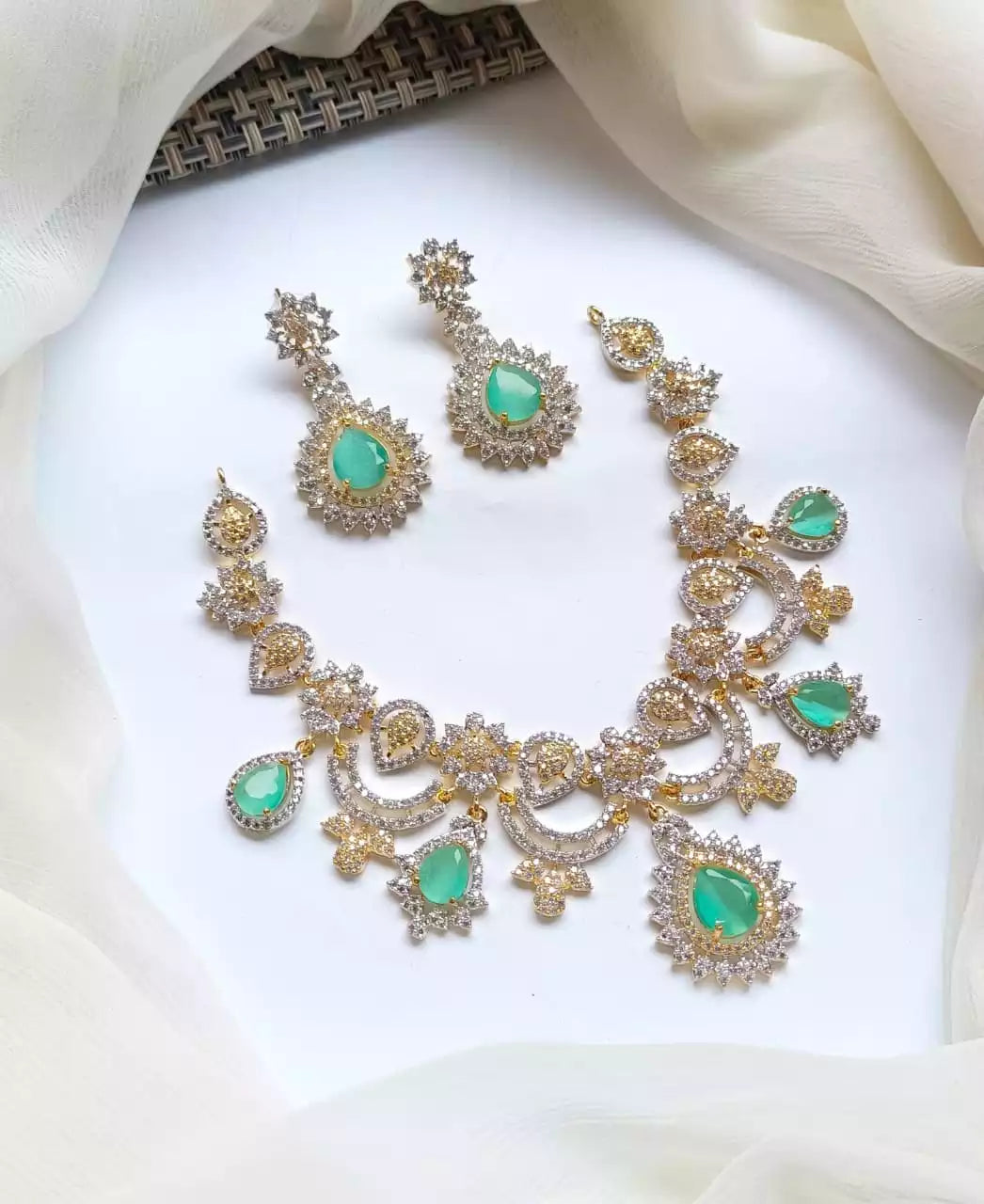 American diamond necklace set