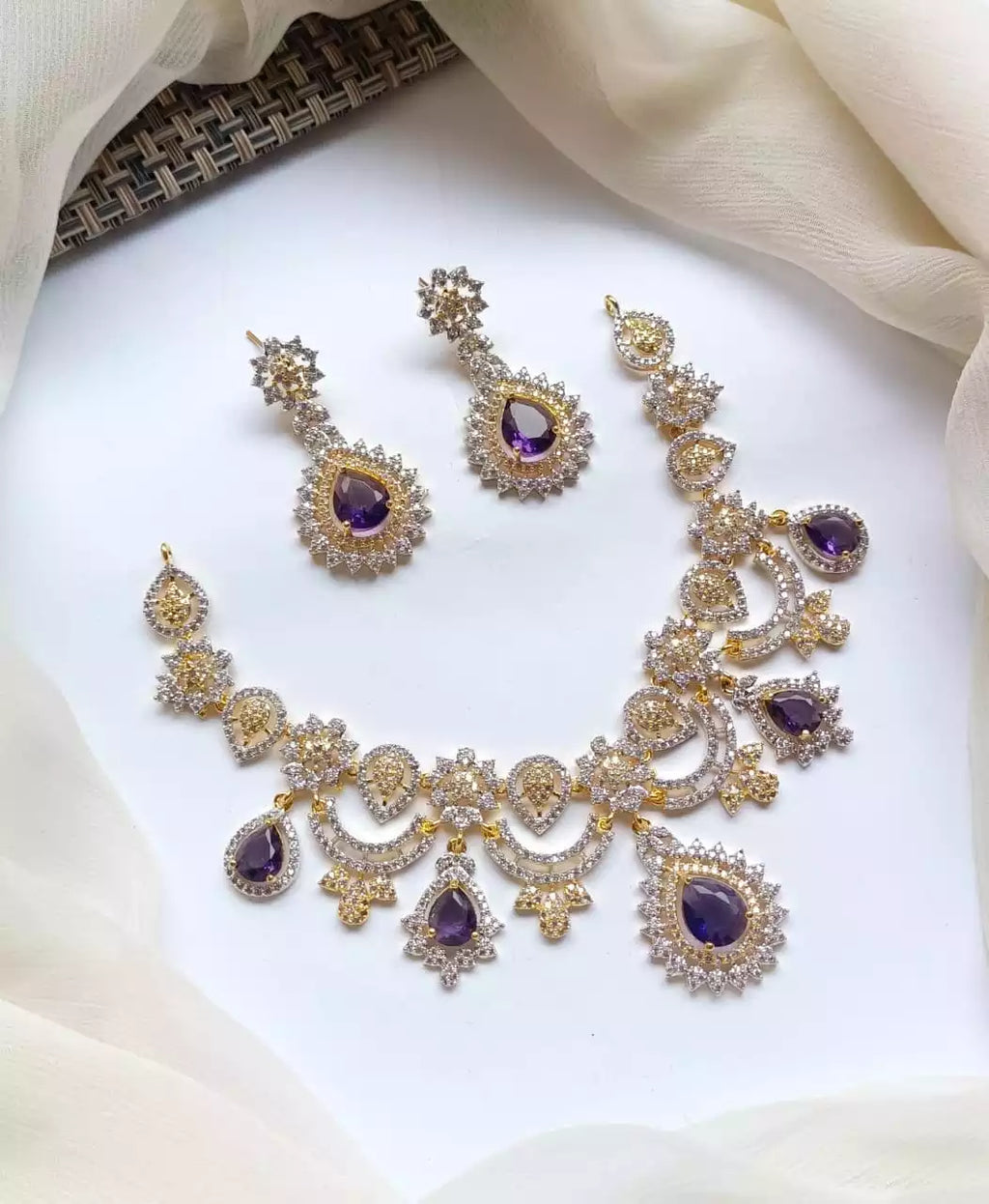 American diamond necklace set