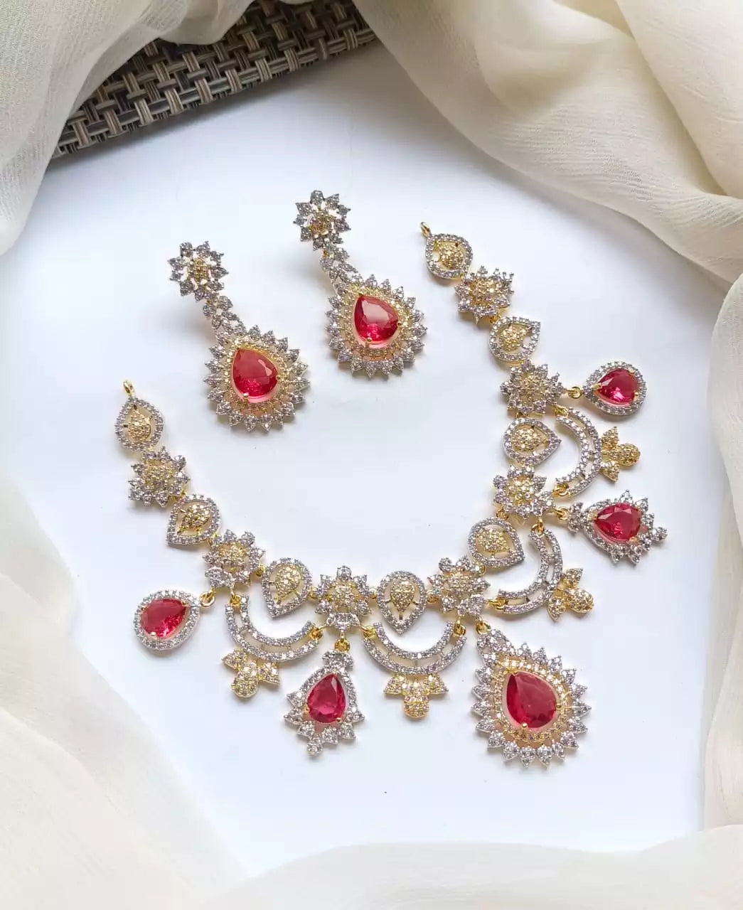 American diamond necklace set