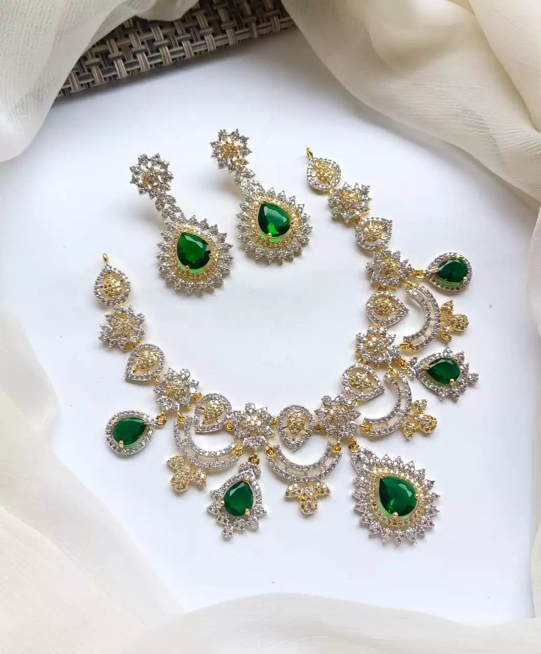 American diamond necklace set