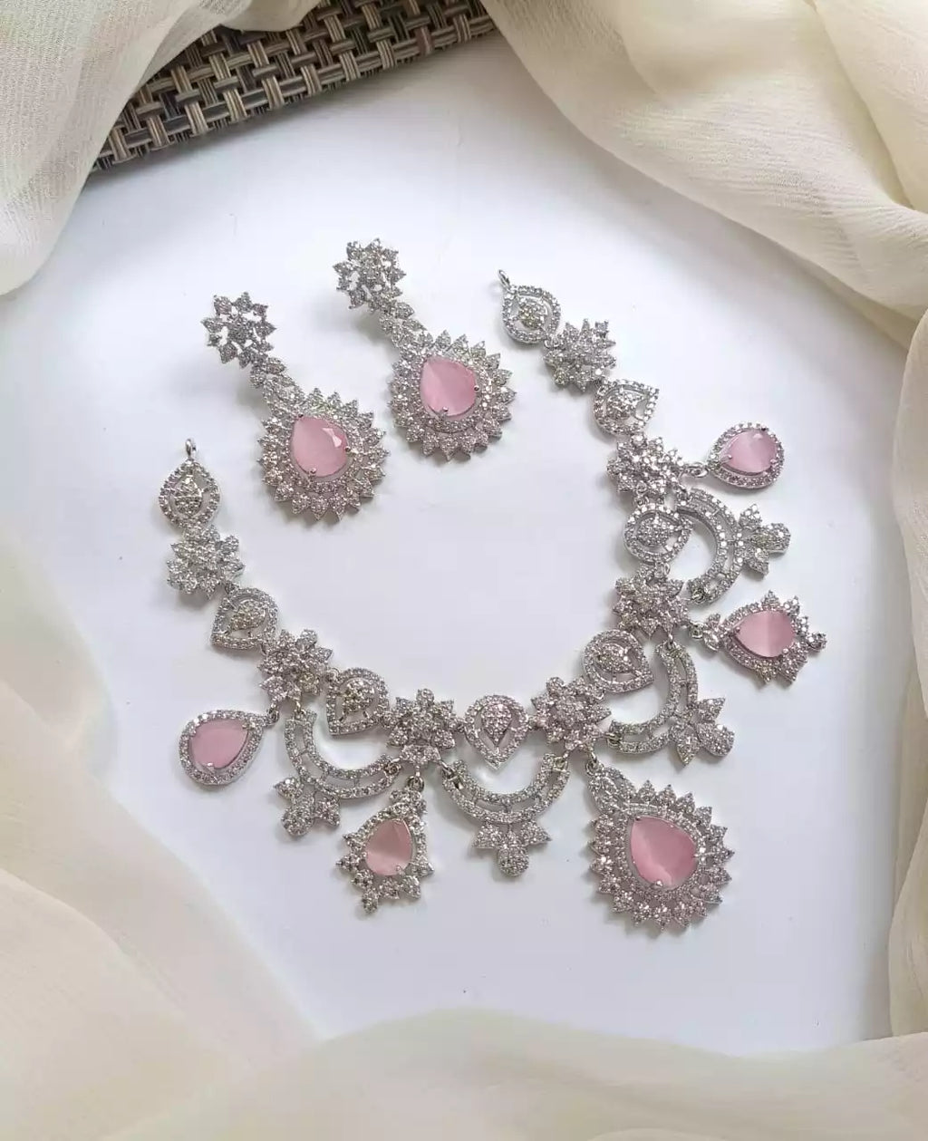 American diamond necklace set