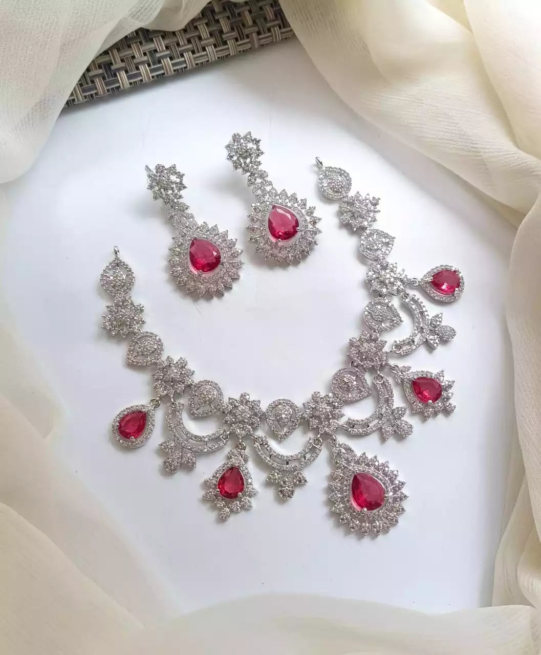 American diamond necklace set
