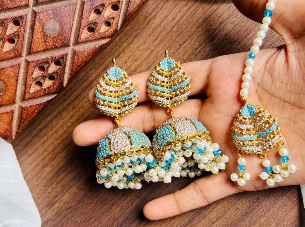 Designer earrings with teeka