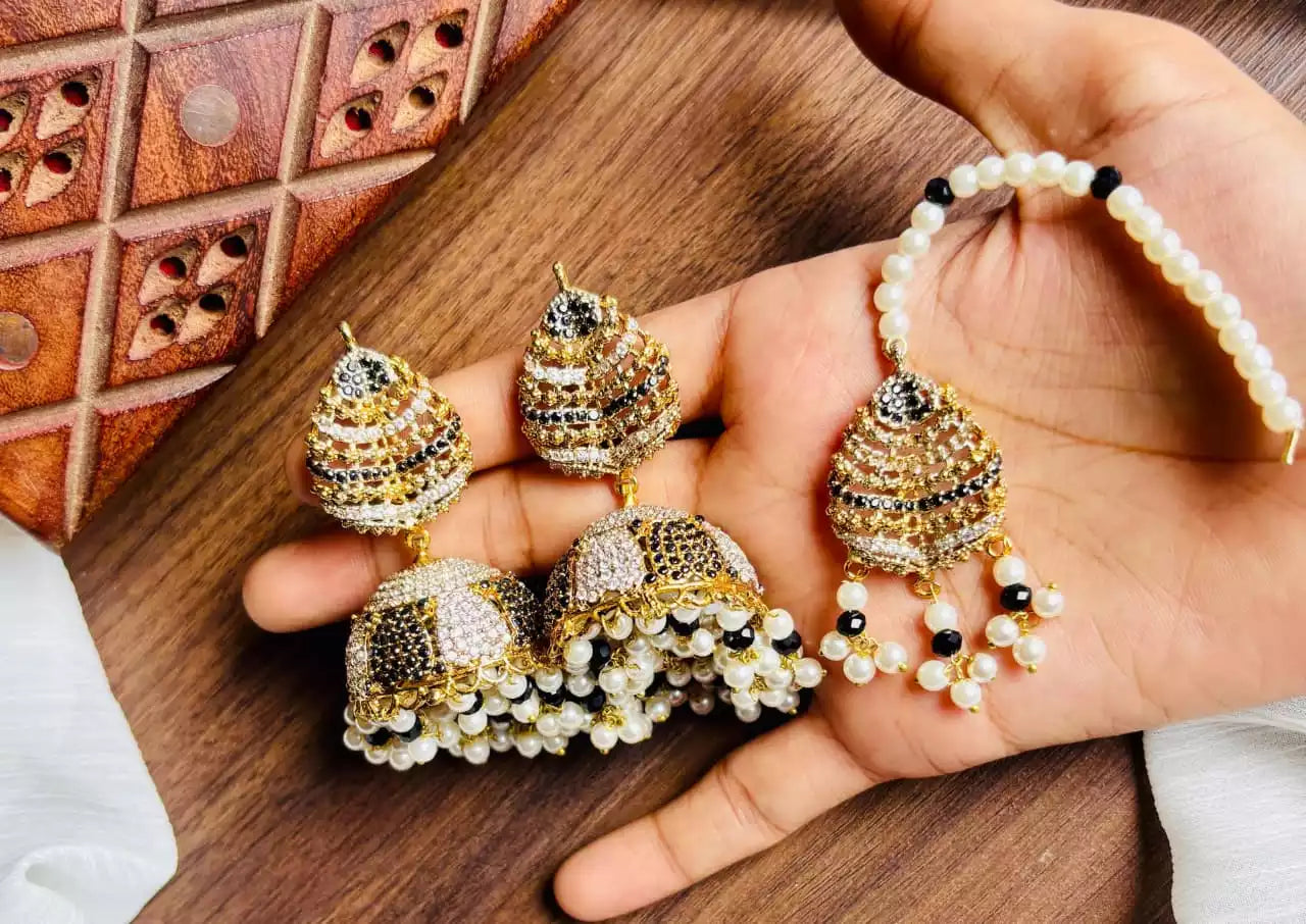 Designer earrings with teeka