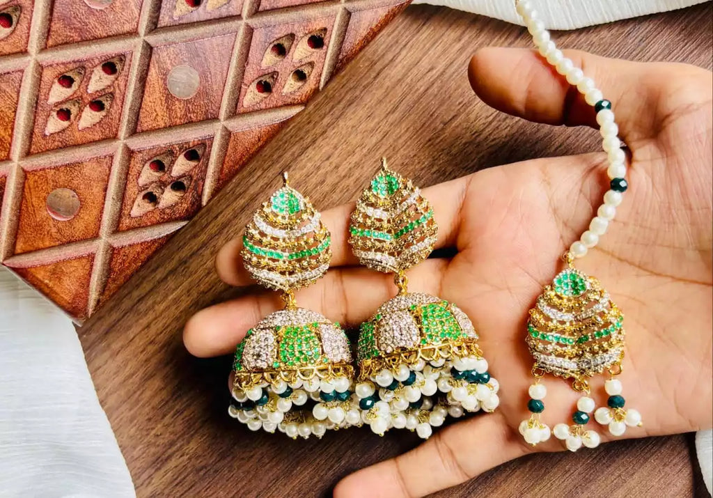 Designer earrings with teeka