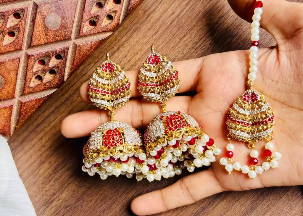 Designer earrings with teeka