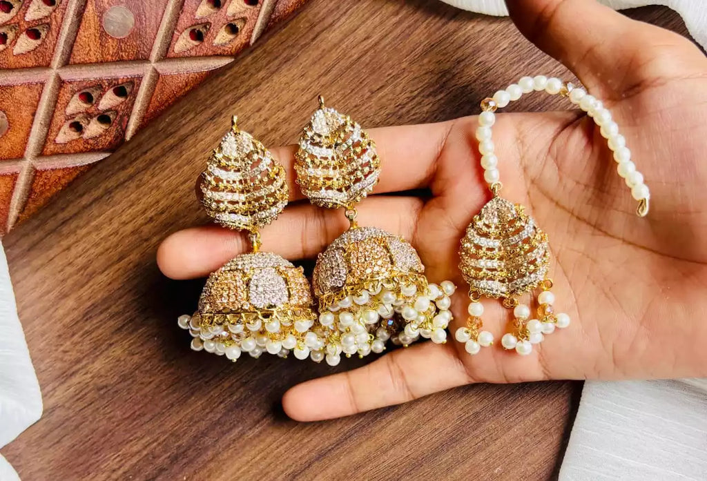 Designer earrings with teeka