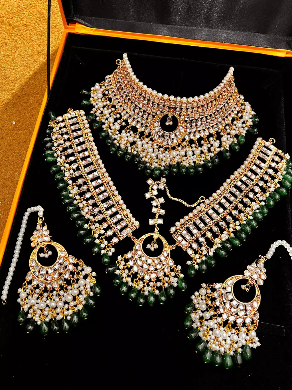 Kundan bridal set with maatha patti