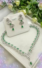 Indian zircon necklace set