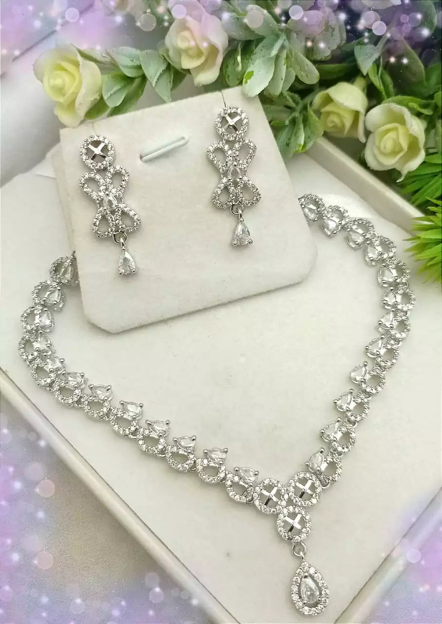 Indian zircon necklace set