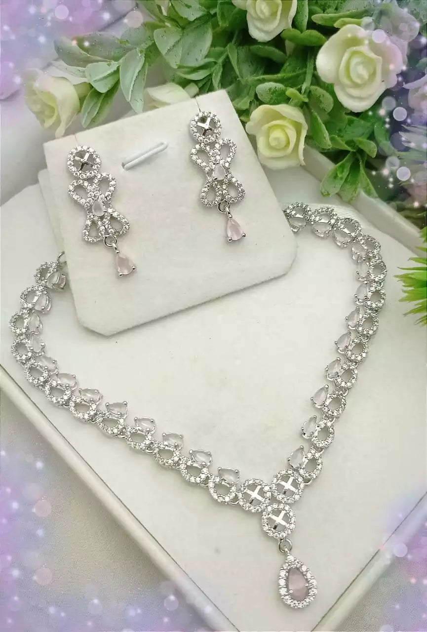 Indian zircon necklace set Main image