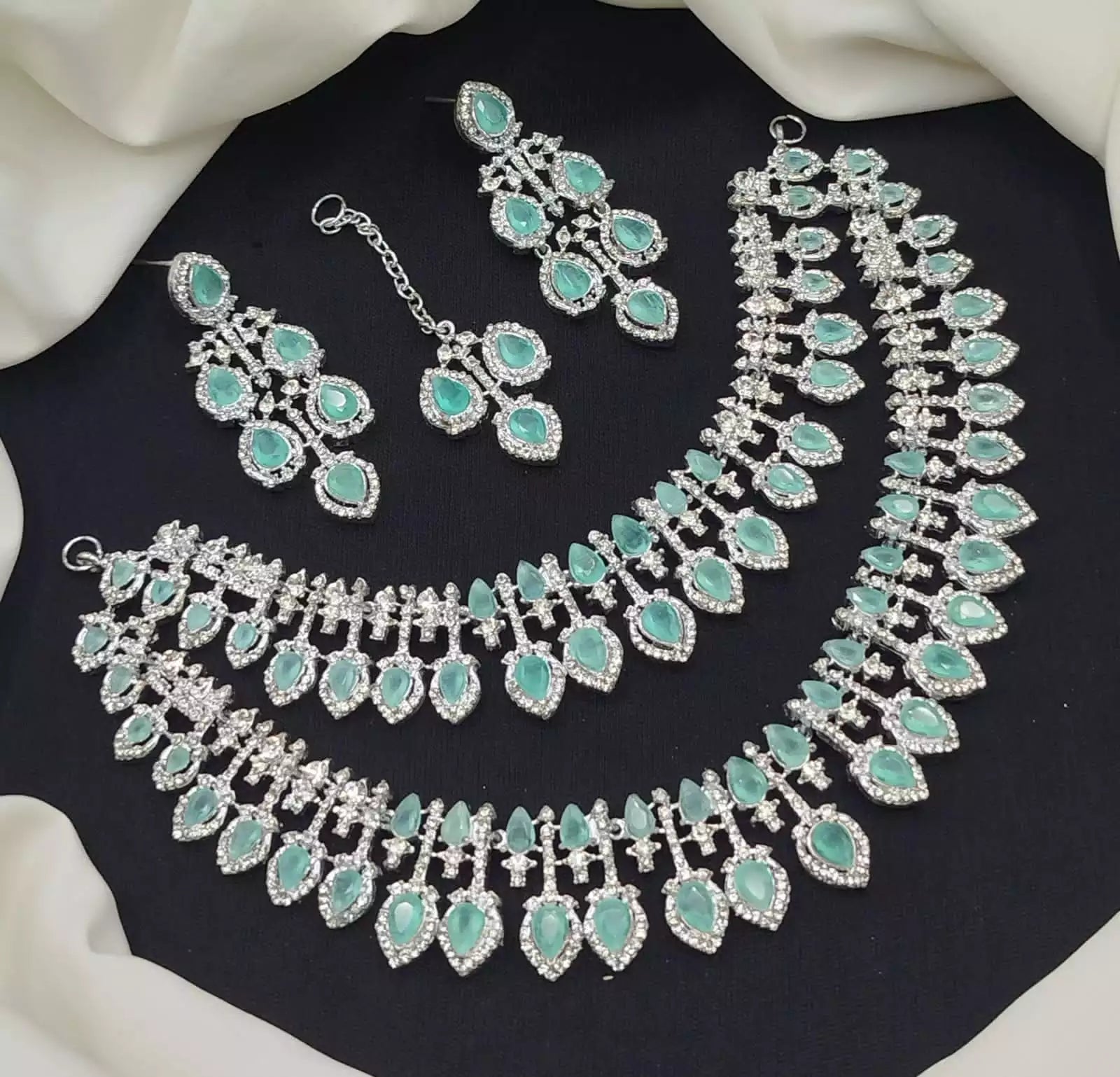 Zircon double layer bridal set