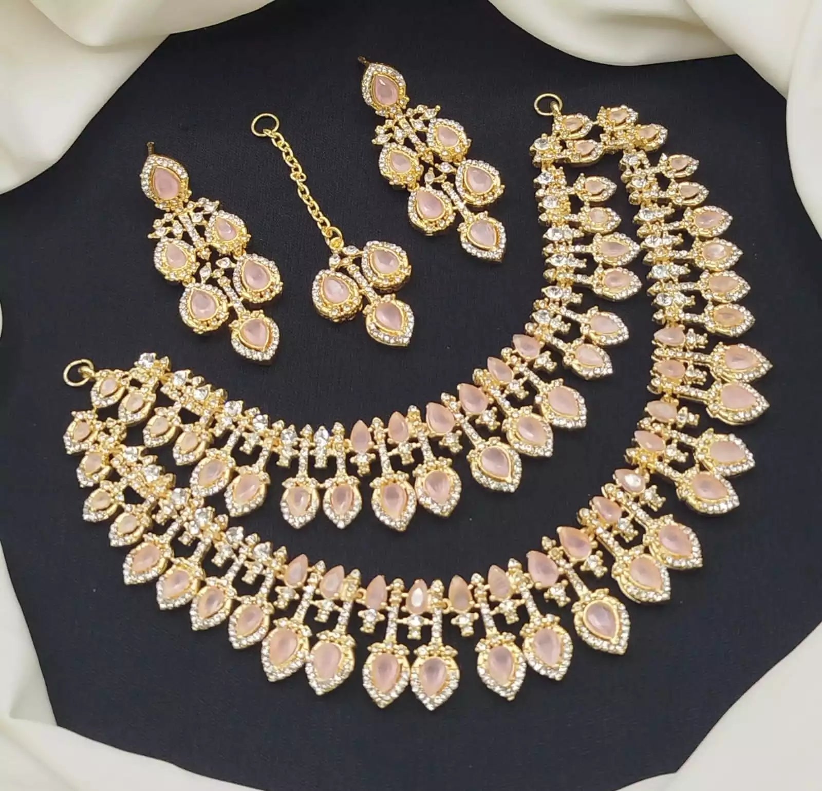 Zircon double layer bridal set