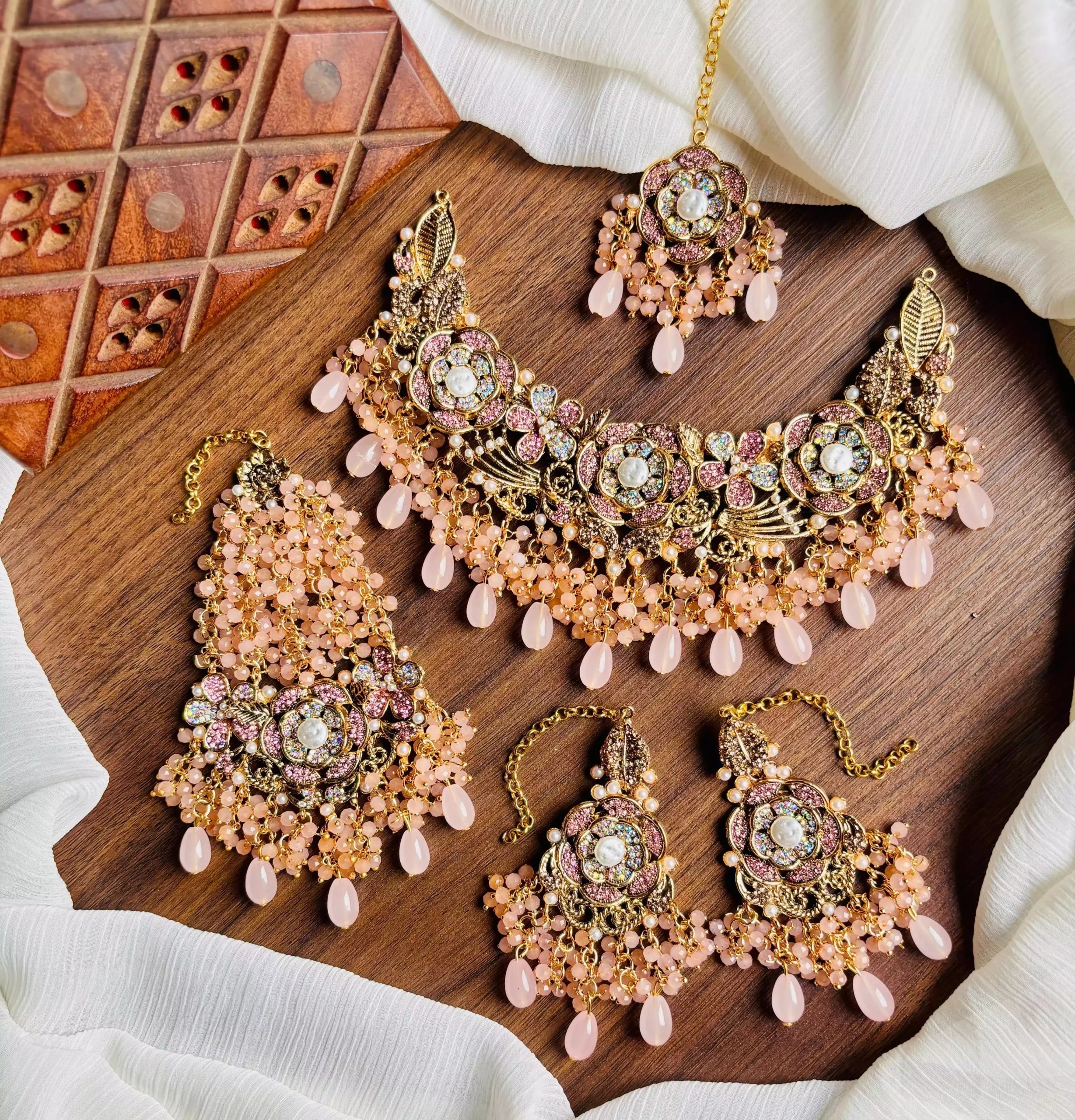 Handmade designer bridal set