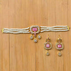 Elegant zircon choker set