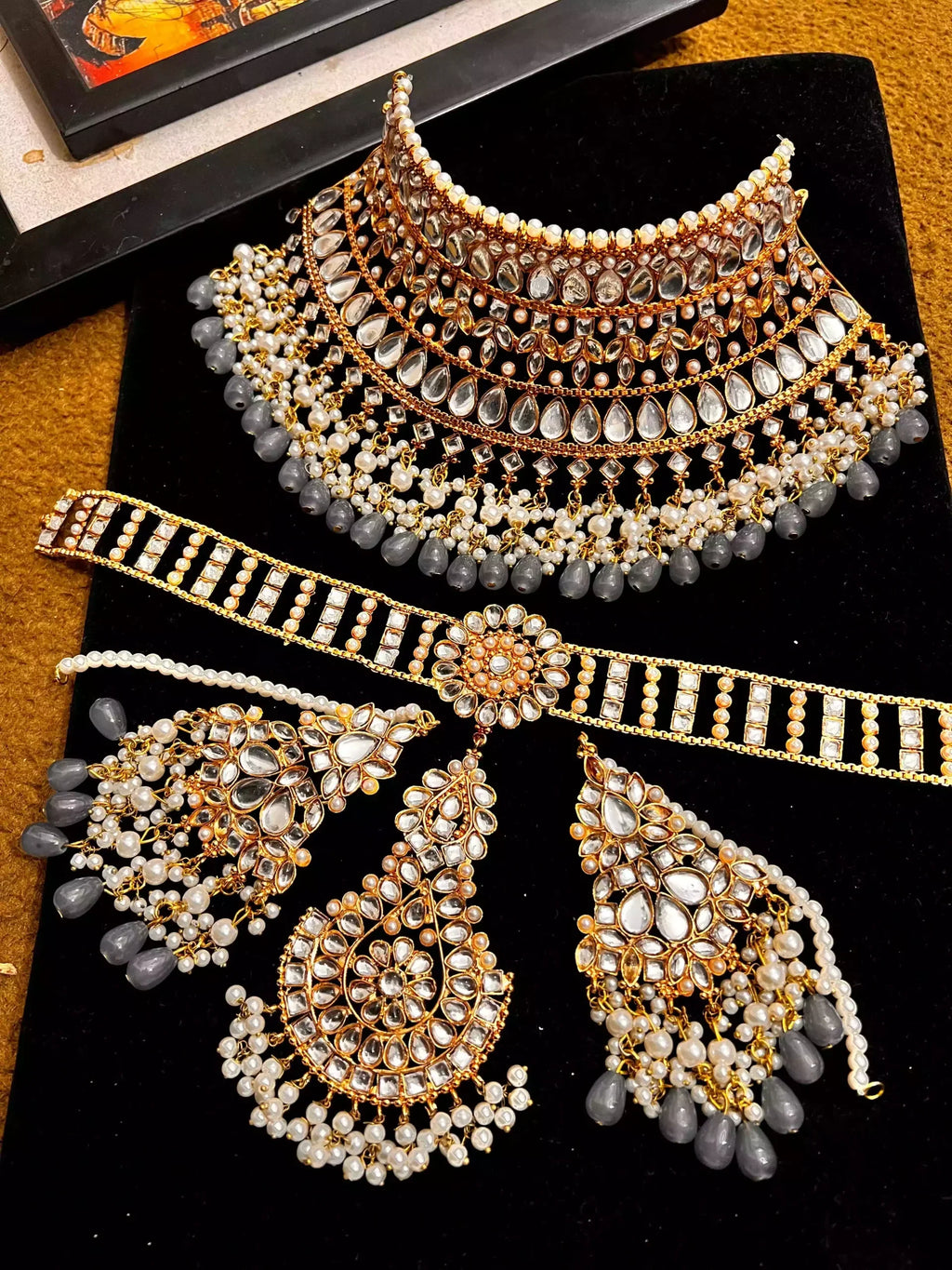 Kundan bridal set with sheesh patti