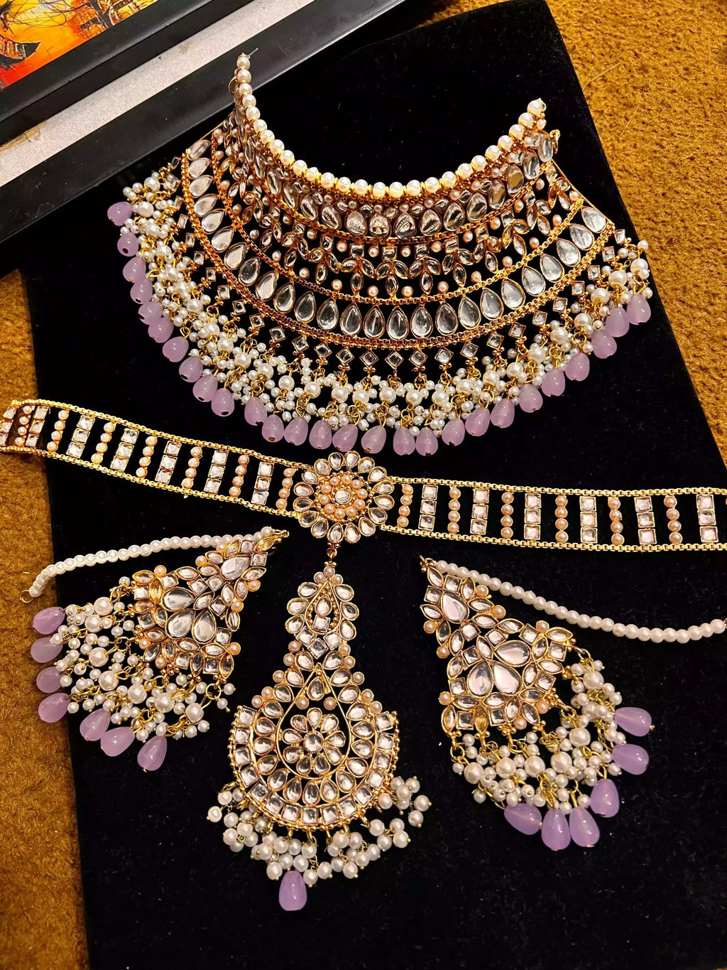 Kundan bridal set with sheesh patti