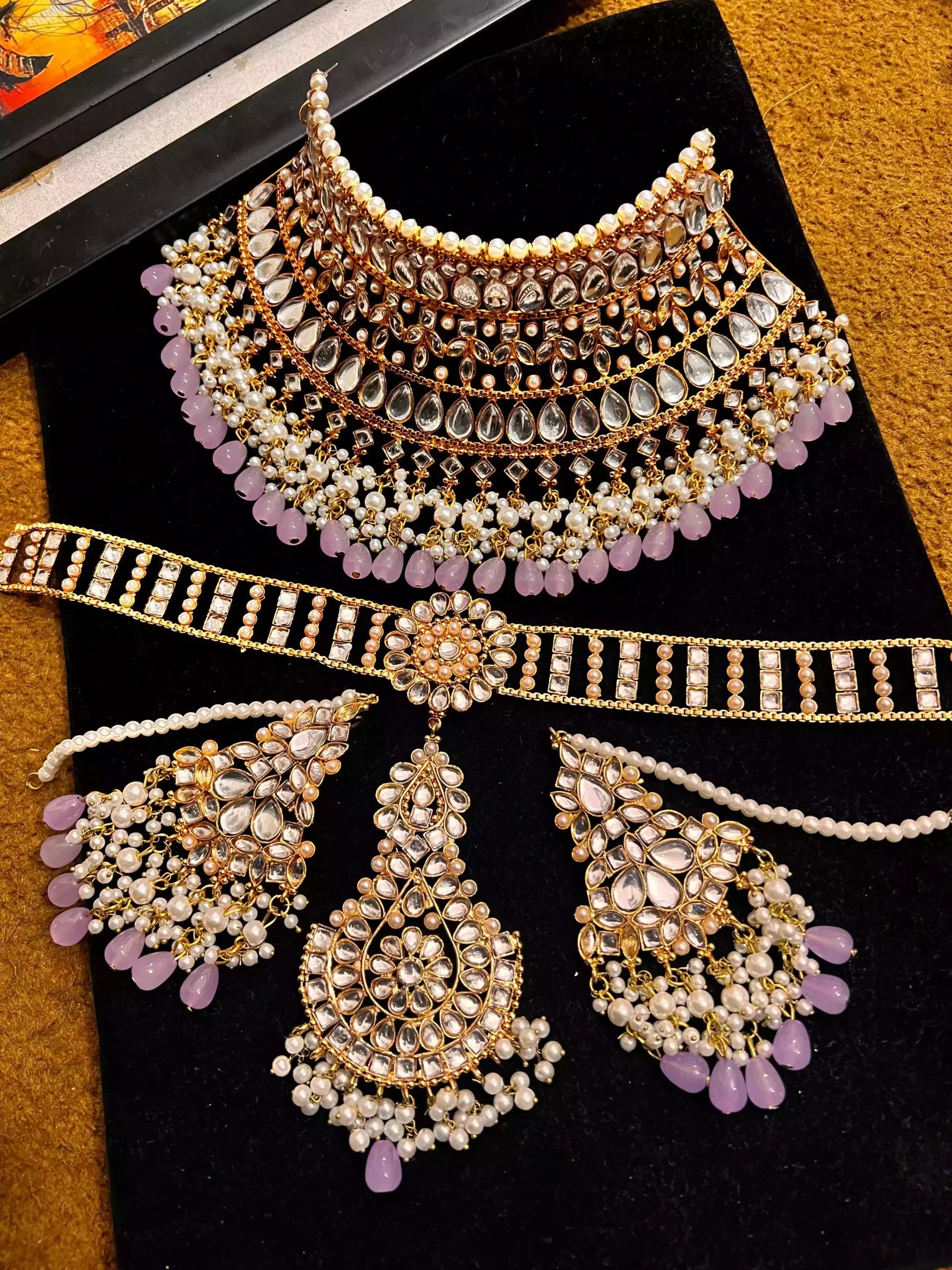 Kundan bridal set with sheesh patti