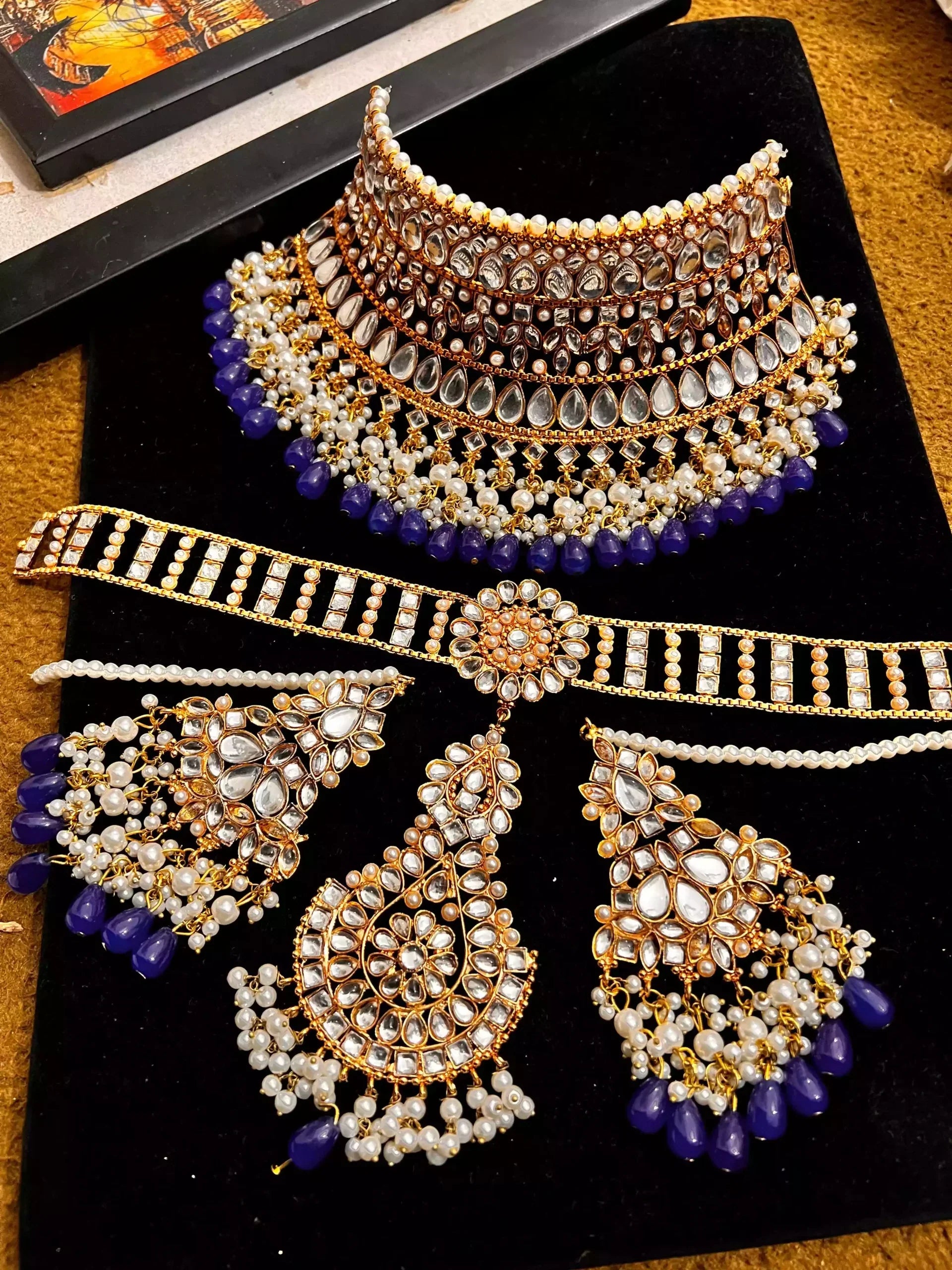 Kundan bridal set with sheesh patti