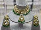 Indian kundan necklace set with teeka