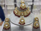 Indian kundan necklace set with teeka