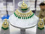 Kundan necklace set with teeka