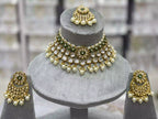 Kundan necklace set with teeka