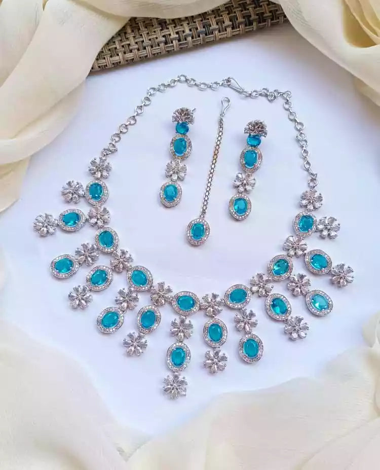 American diamond bridal set