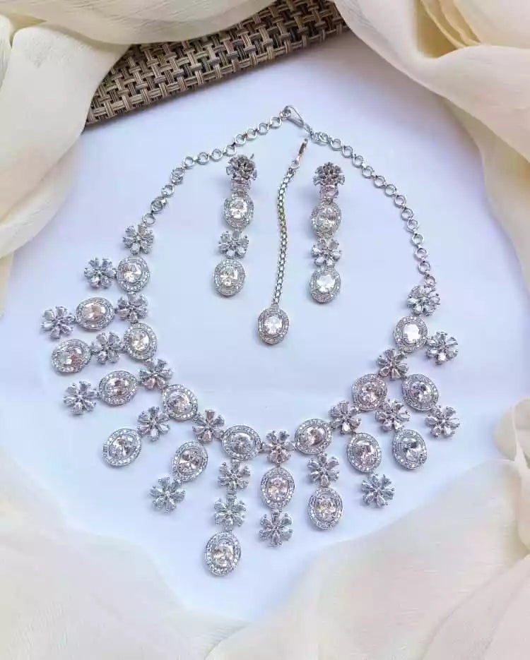American diamond bridal set