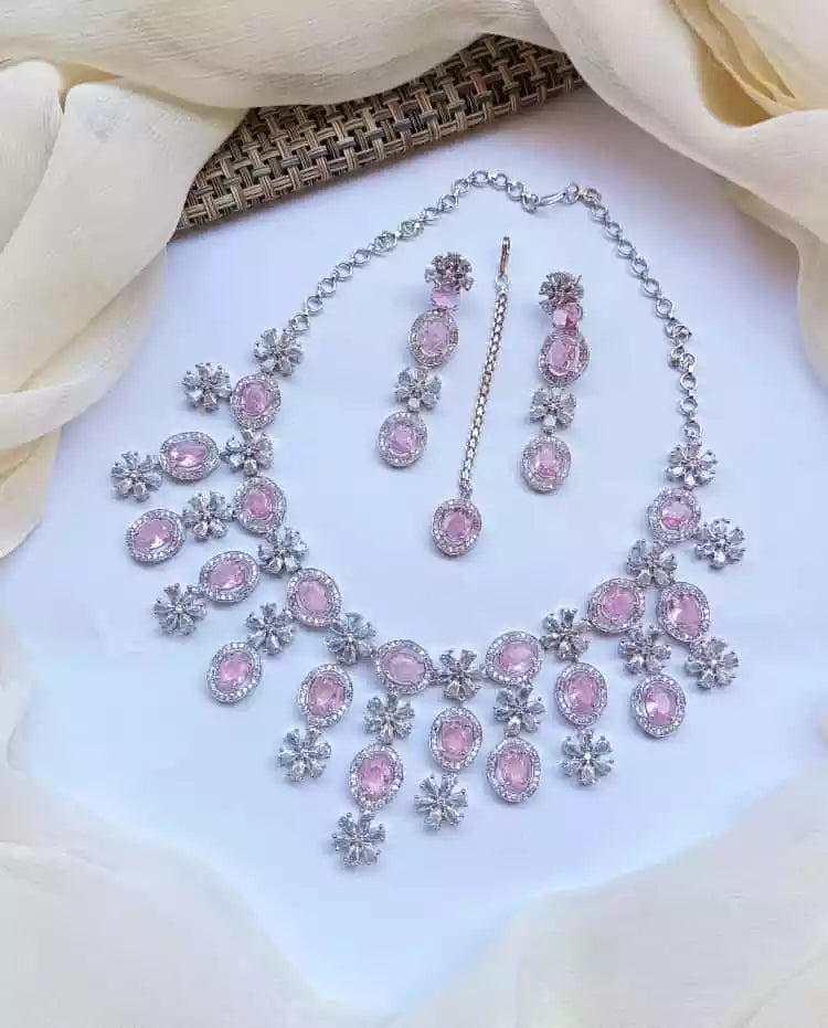 American diamond bridal set