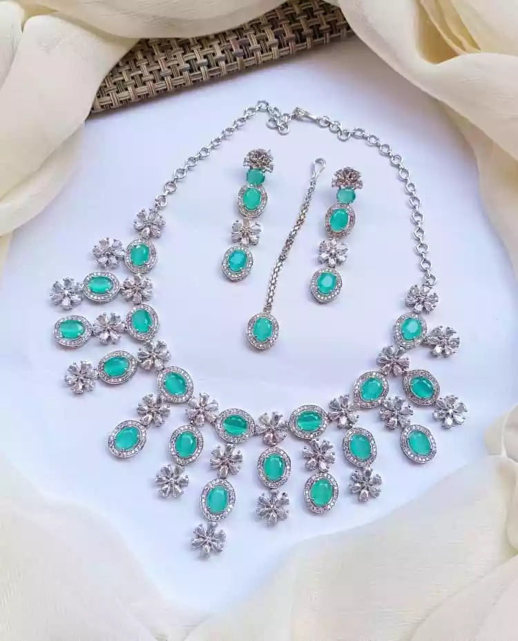 American diamond bridal set