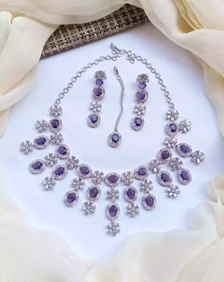American diamond bridal set