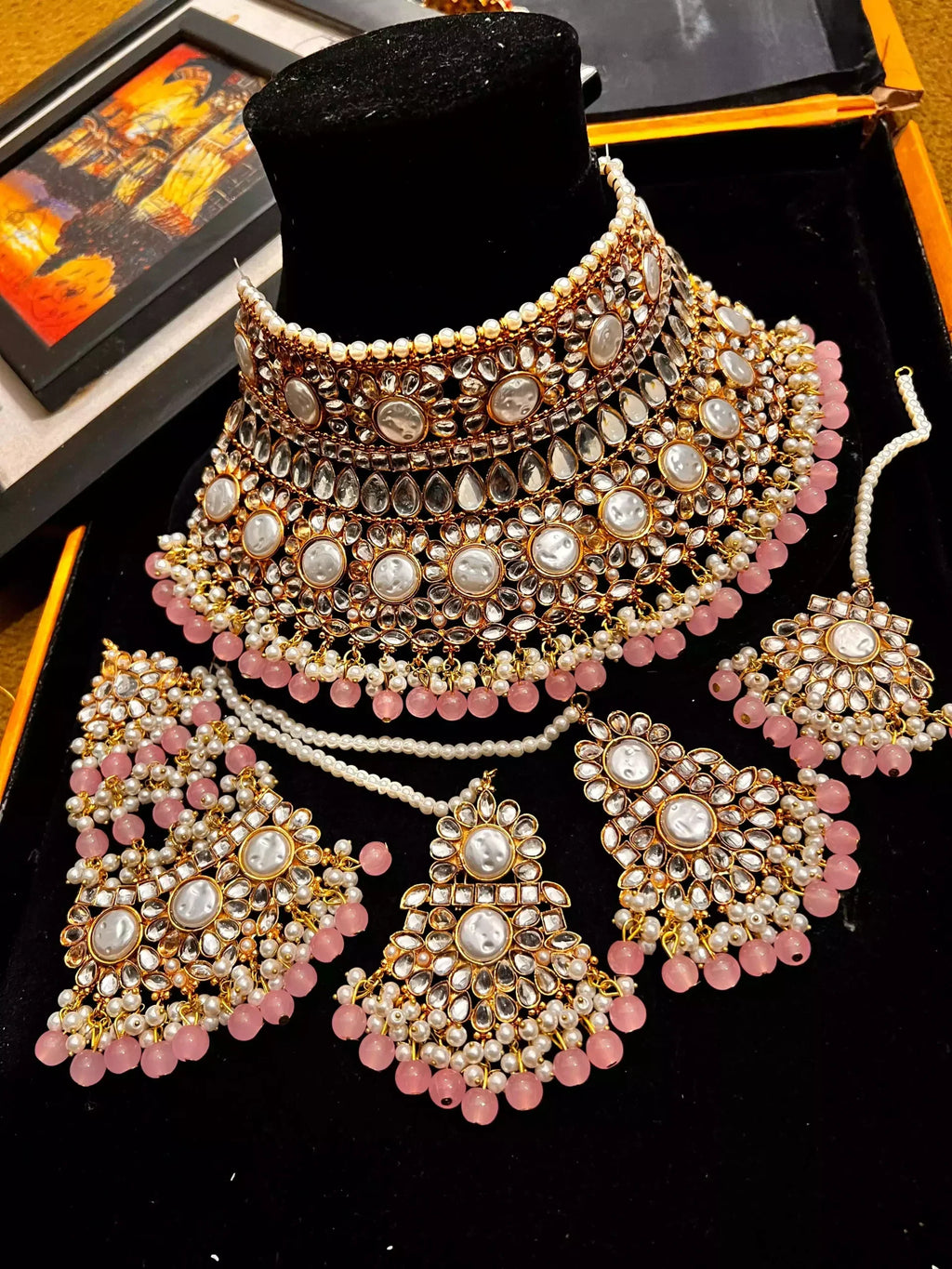 MOP kundan bridal set