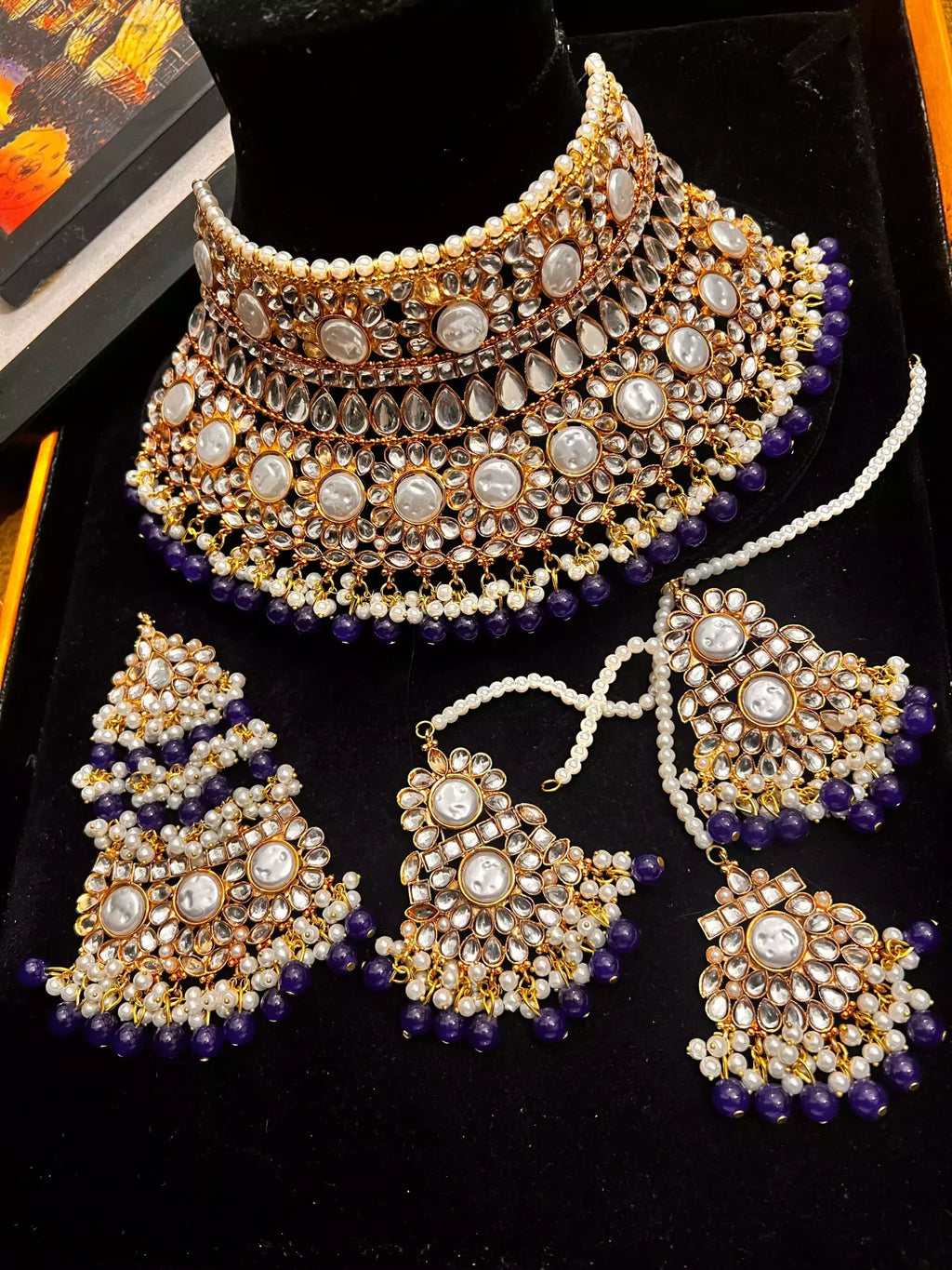MOP kundan bridal set