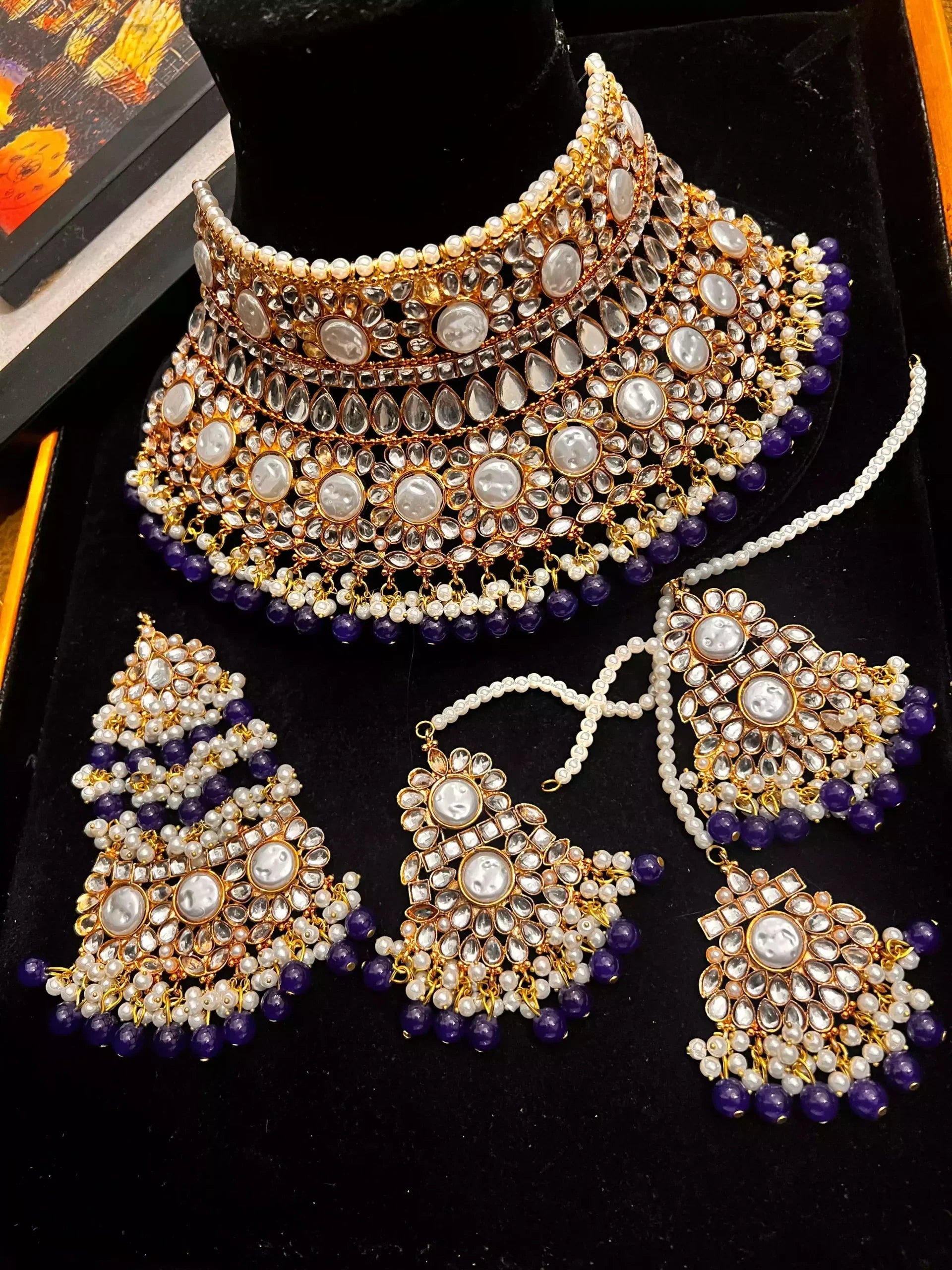 MOP kundan bridal set