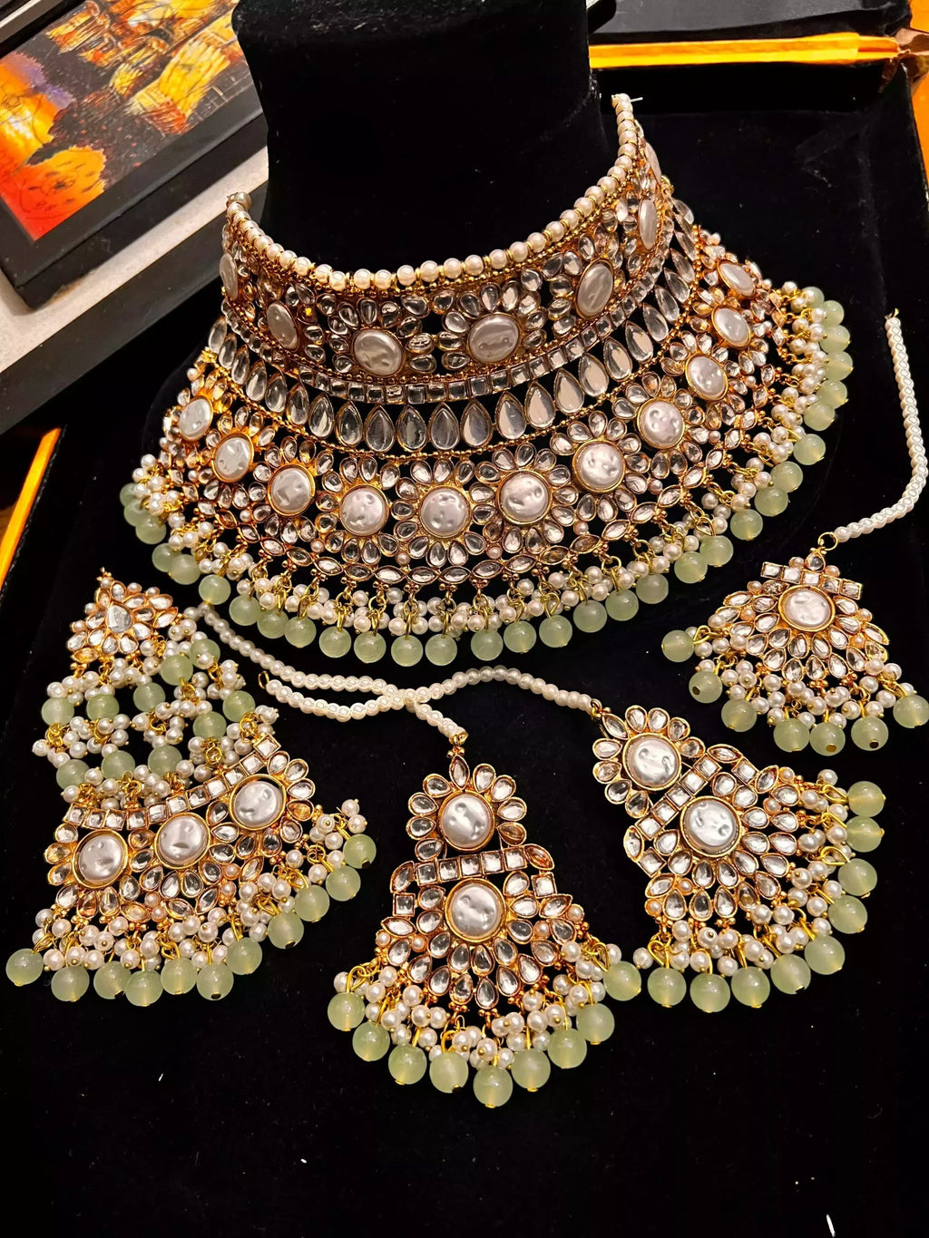 MOP kundan bridal set
