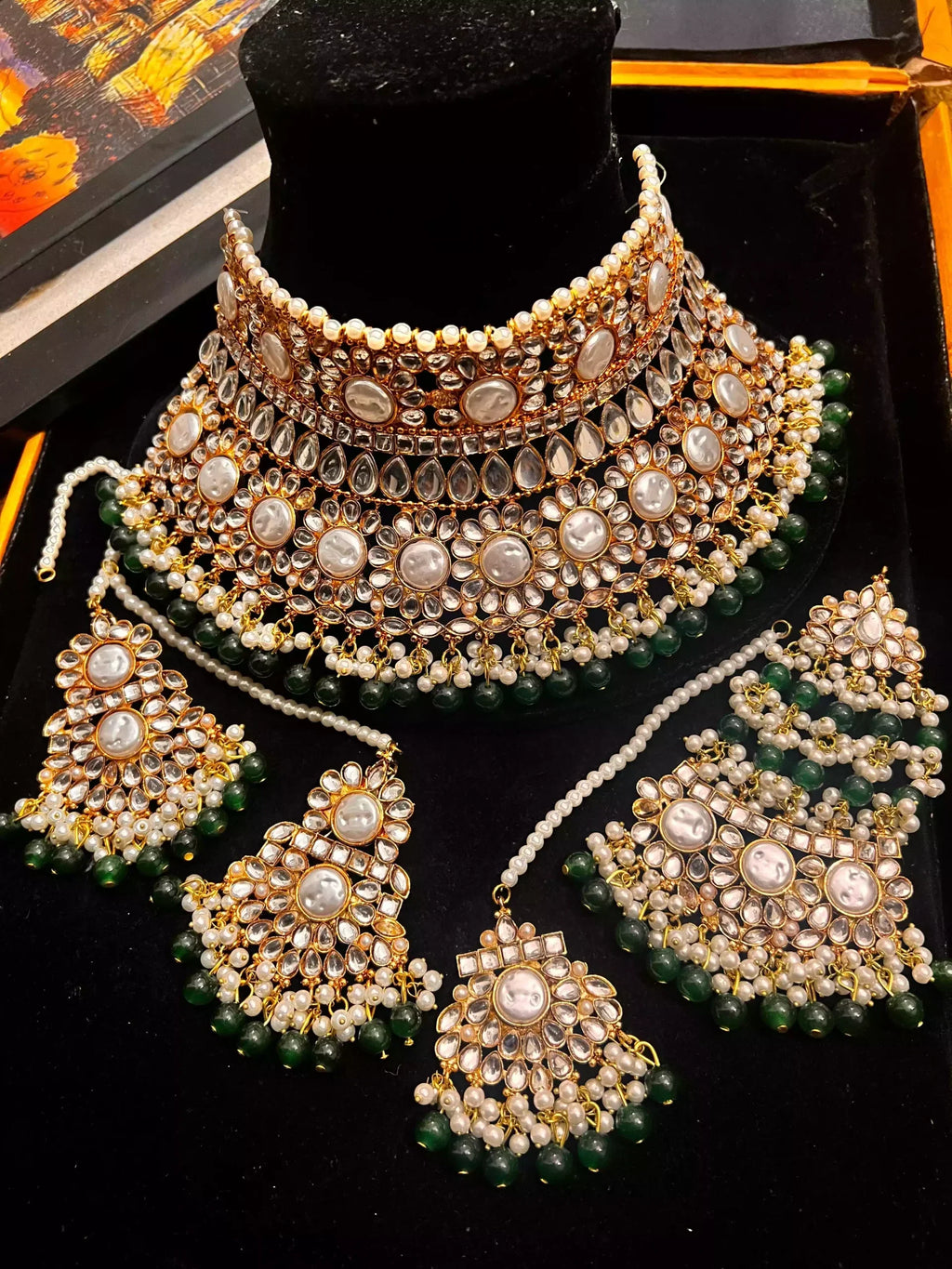 MOP kundan bridal set