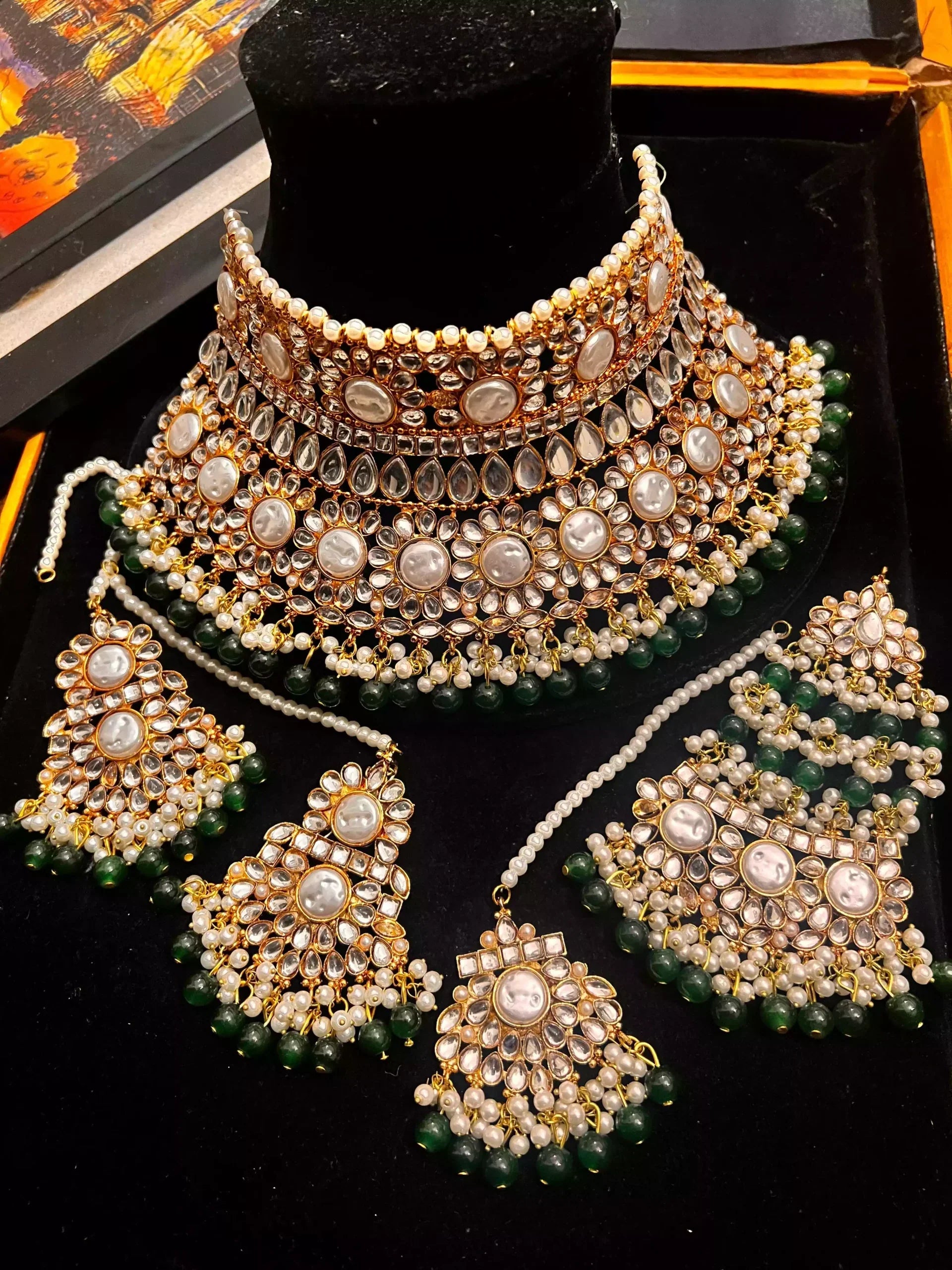 MOP kundan bridal set