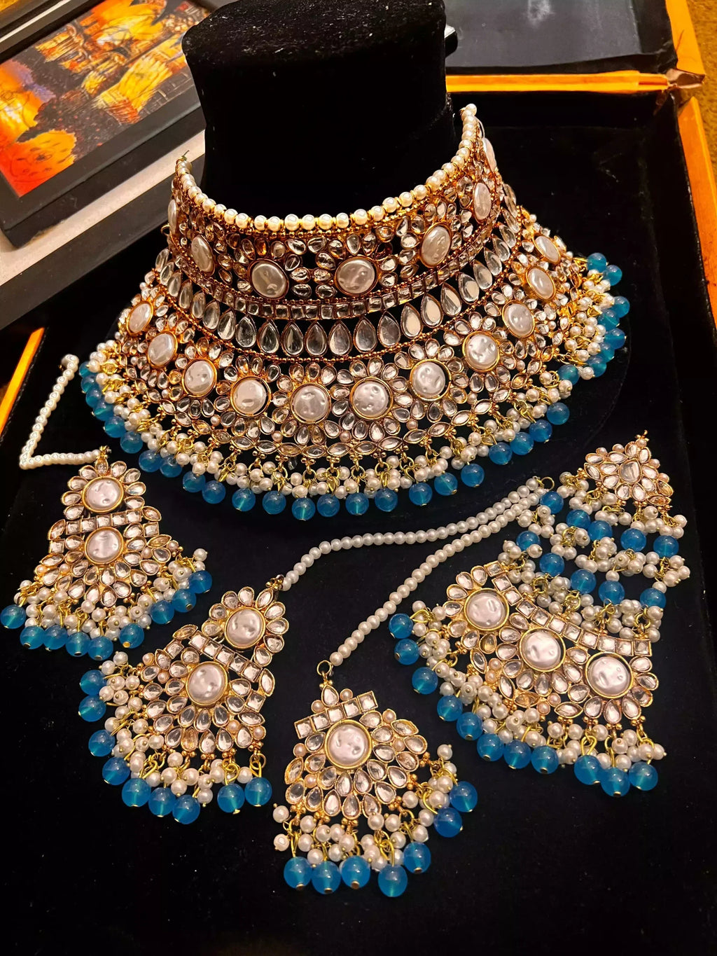 MOP kundan bridal set