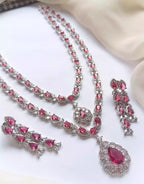 American diamond double layer set