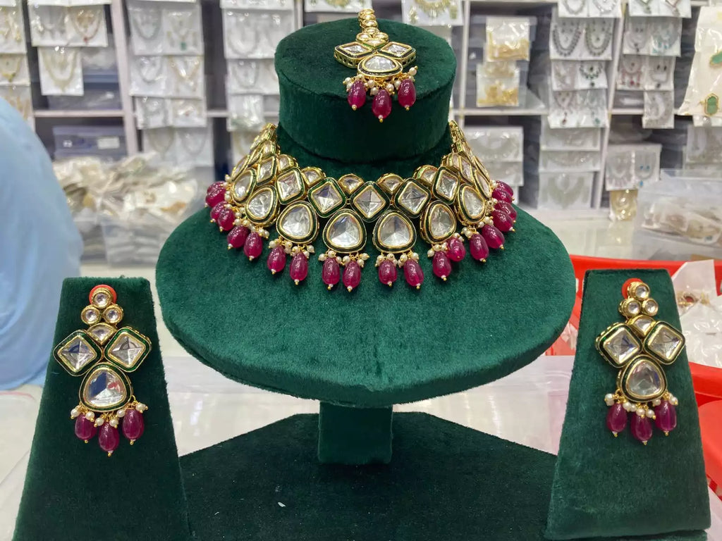 Indian kundan necklace set