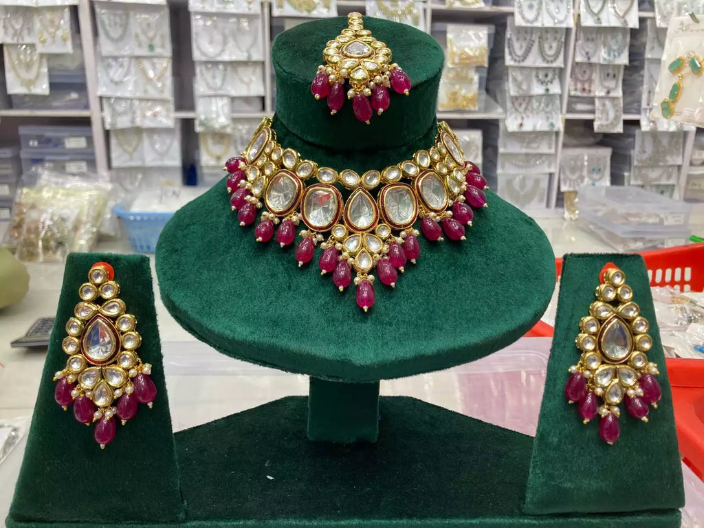 Indian kundan necklace set