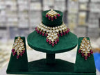 Jaipuri kundan necklace set