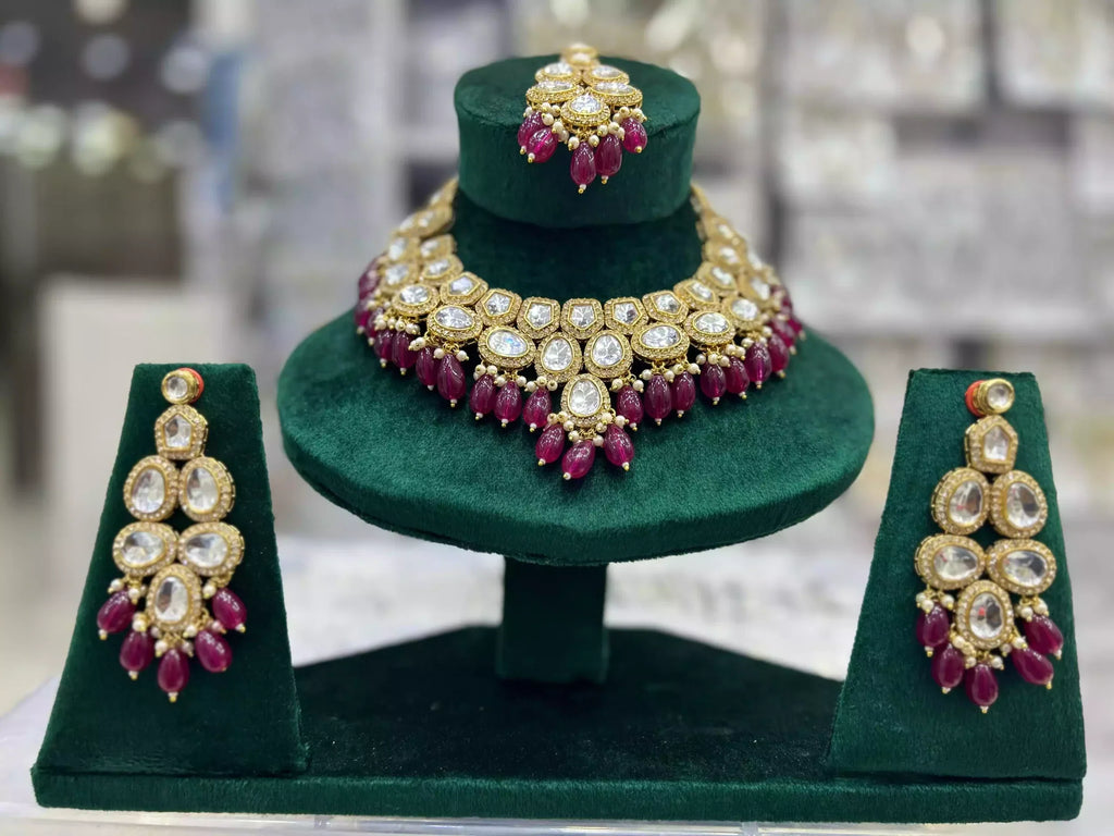 Indian kundan necklace set