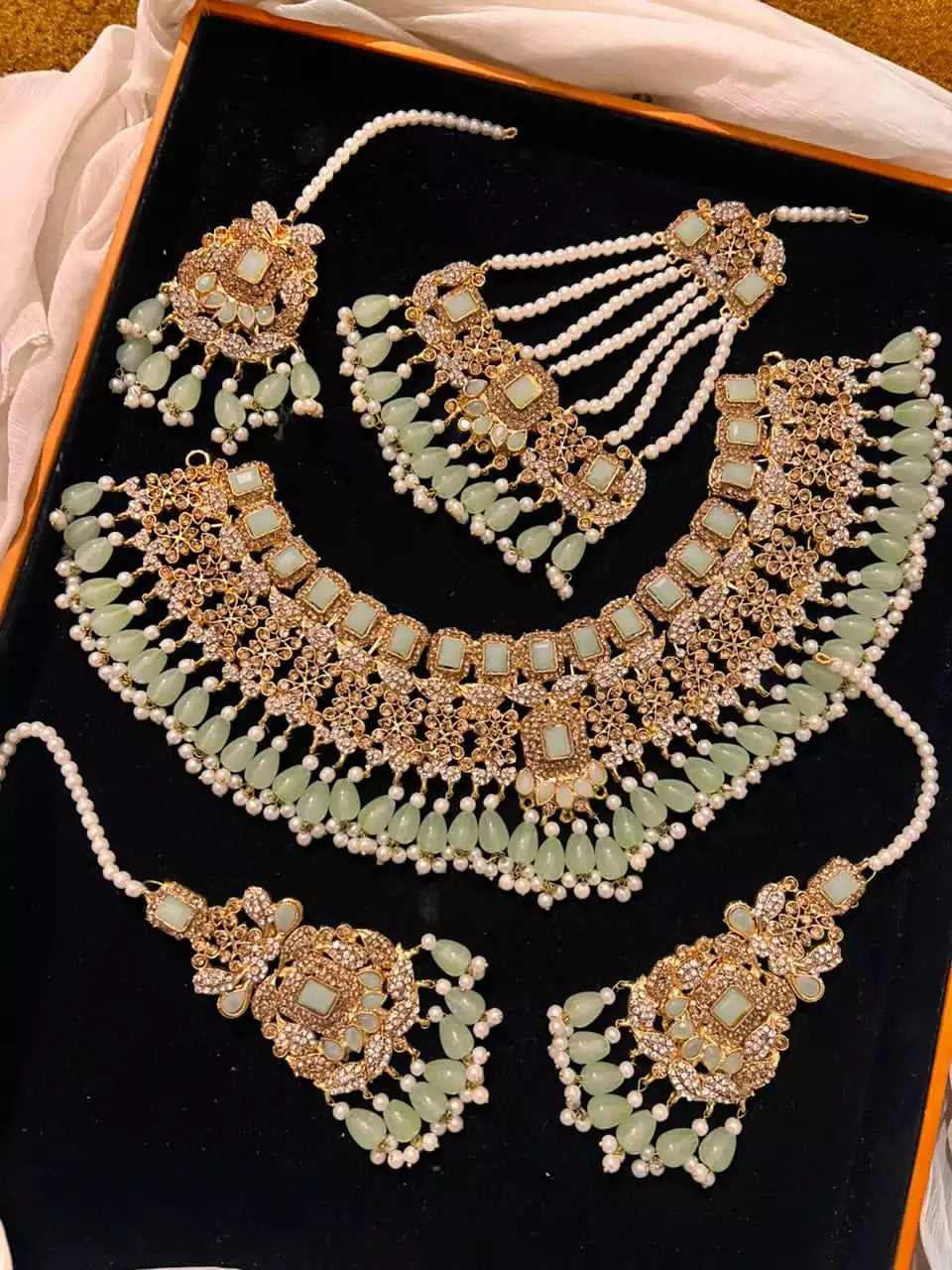 Heavy bridal necklace set