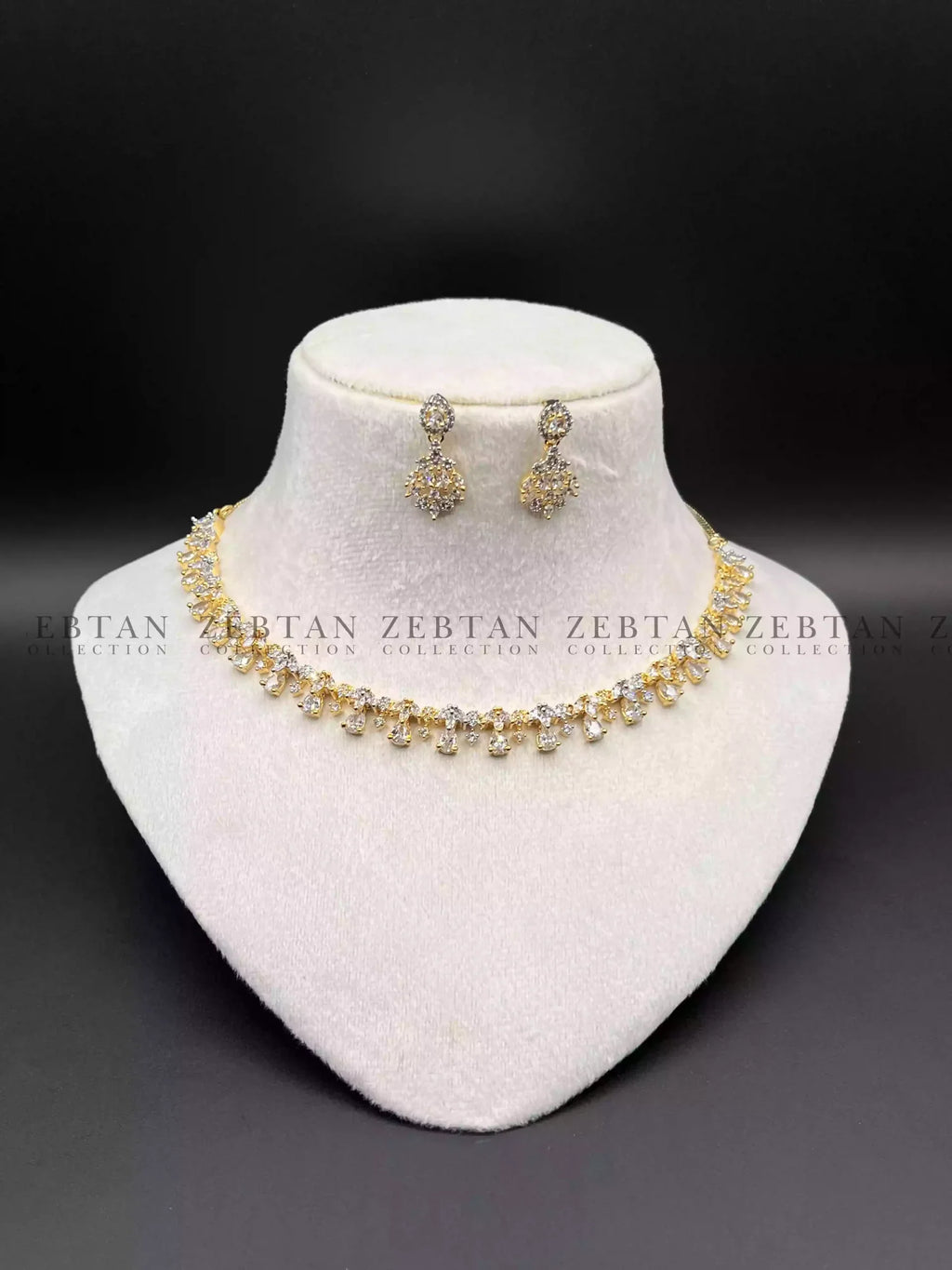 Delicate AD zircon necklace set