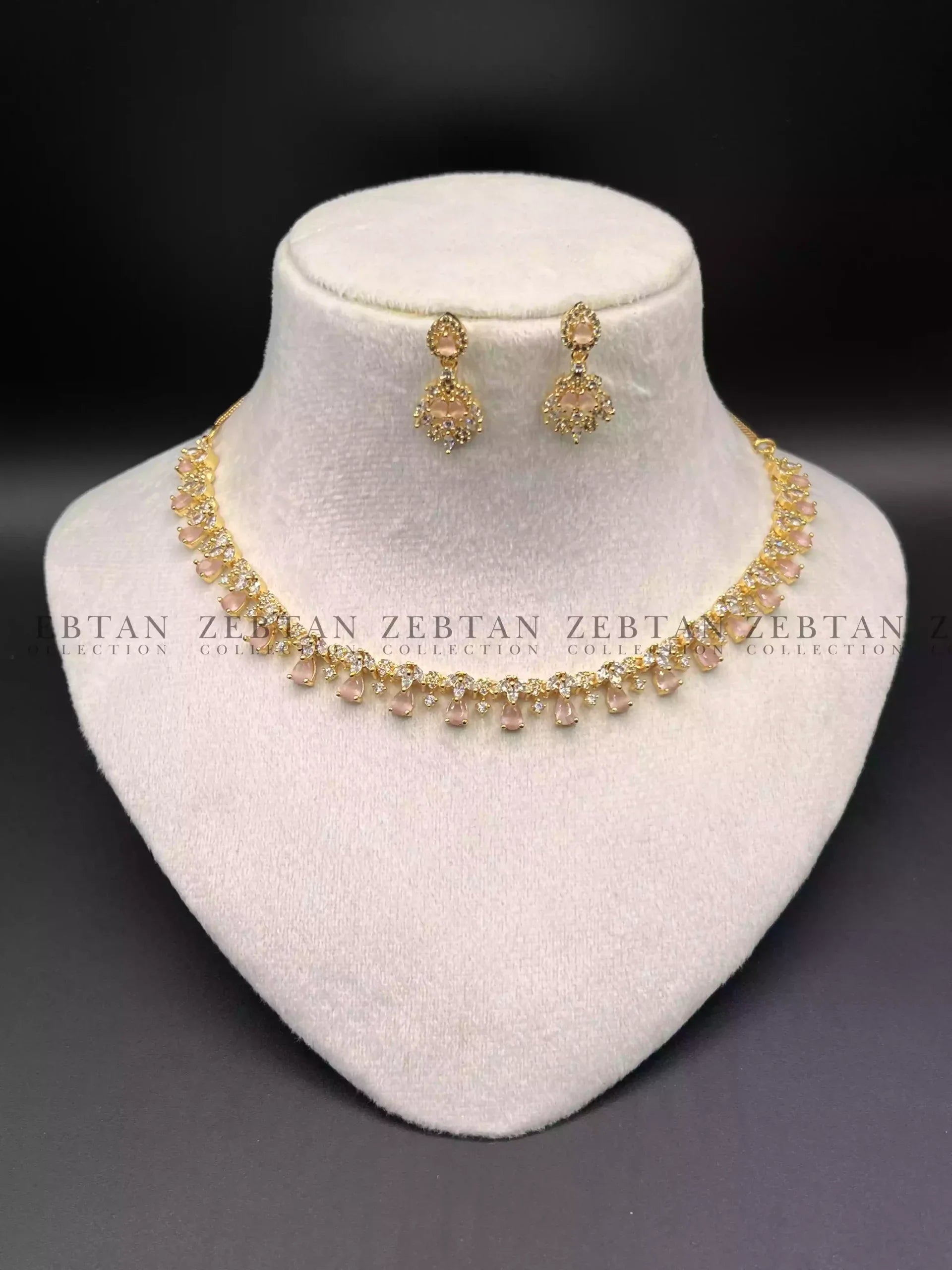 Delicate AD zircon necklace set Main image