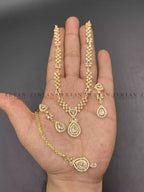Delicate AD zircon necklace set